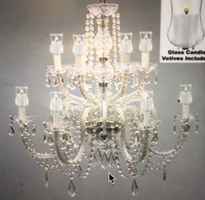 Crystal chandalier with candle votives